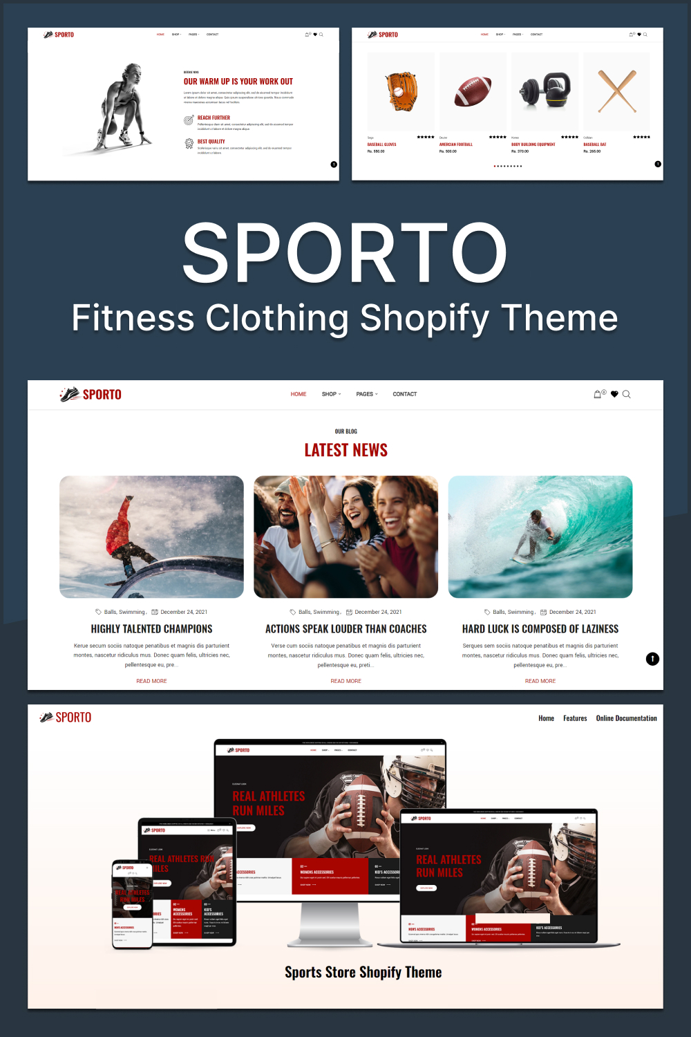 Sporto - Fitness Clothing Shopify Theme - Pinterest.