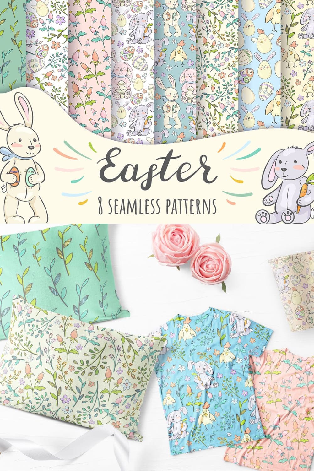 Spring Easter Patterns - pinterest image preview.