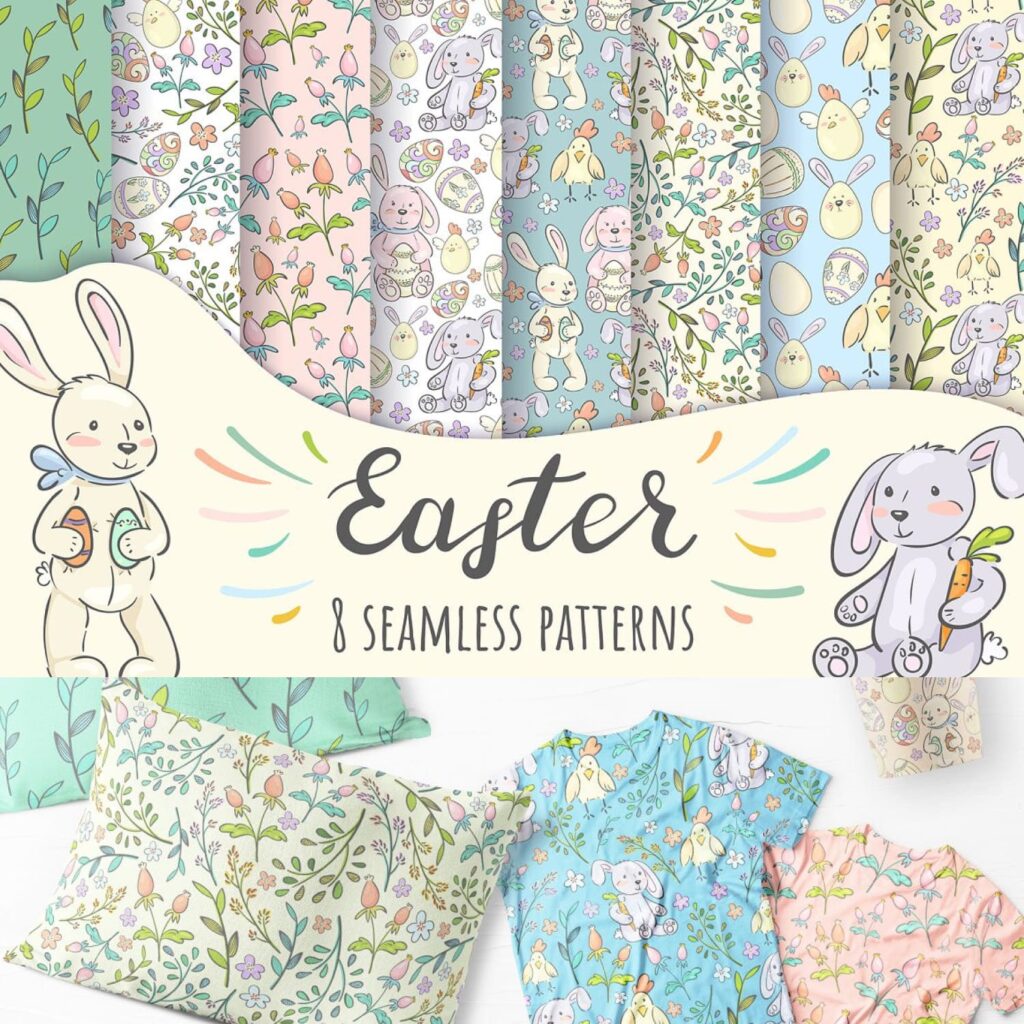 Spring Easter Patterns – MasterBundles