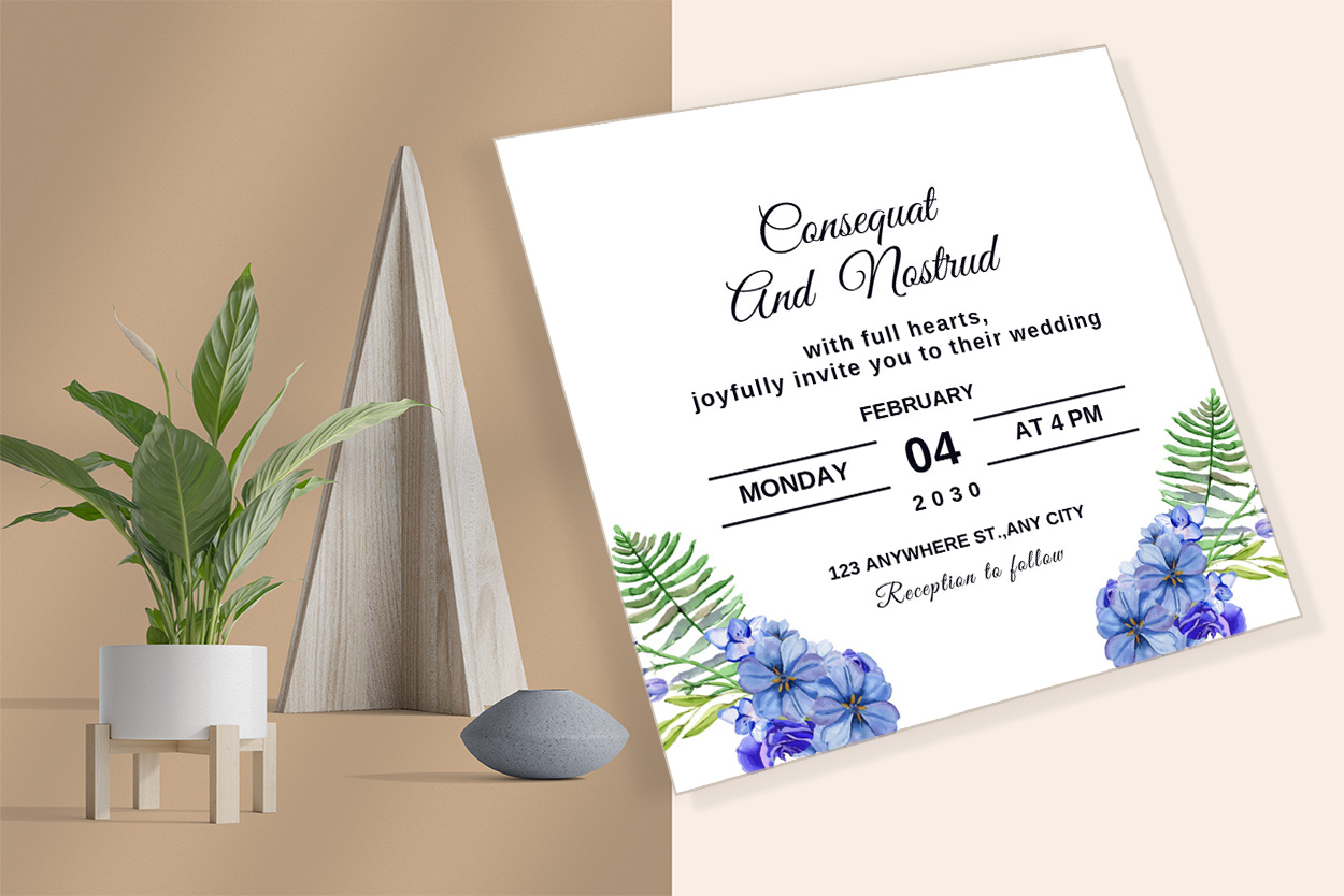 Image of wedding invitation card with wonderful design