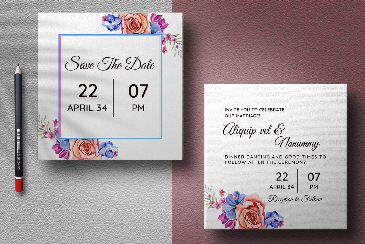 Image of wedding invitation card with great design