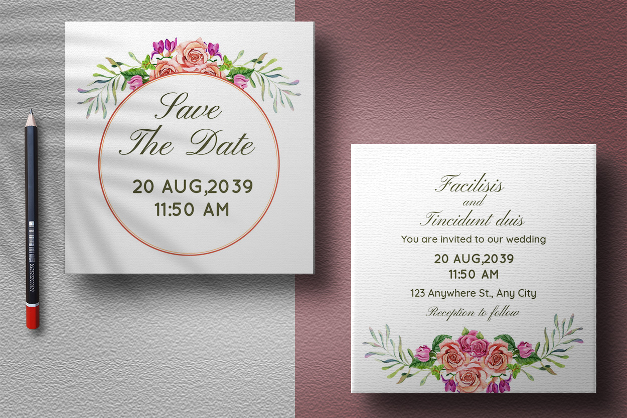 Image of wedding invitation card with great design