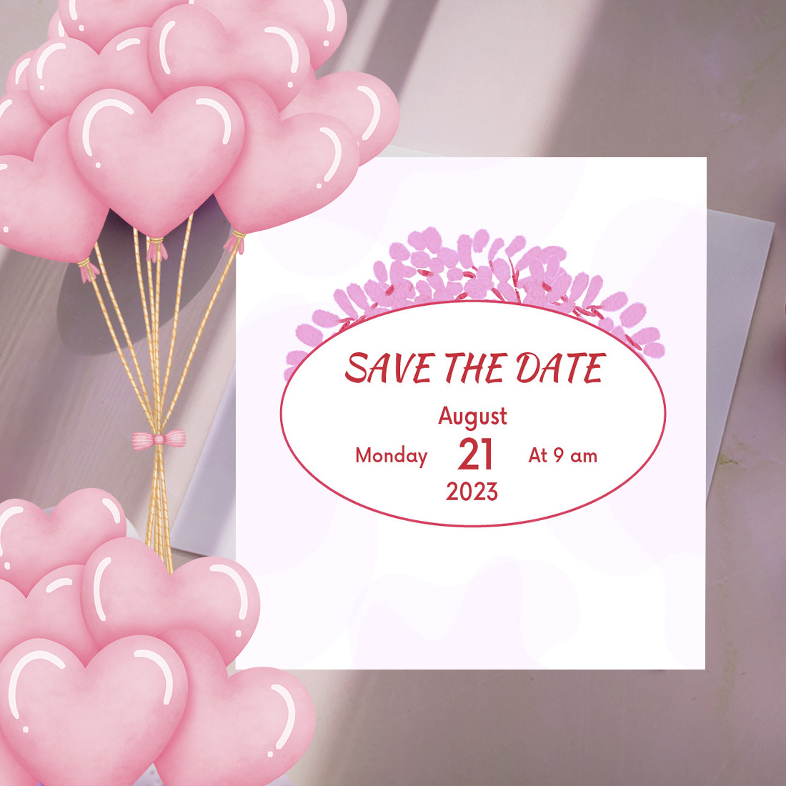 Wedding Invitation Card Vector Template preview.