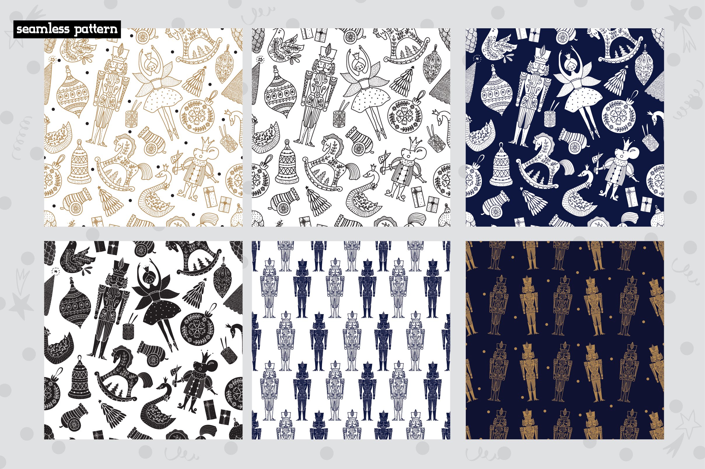 Christmas patterns collection.