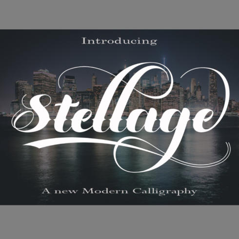 Stellage font main image preview.