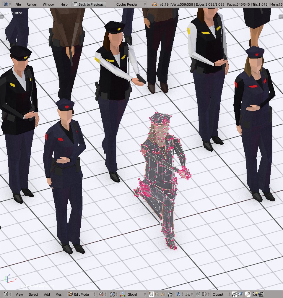 Other mockup of studioochi policewomen in graphic editing.