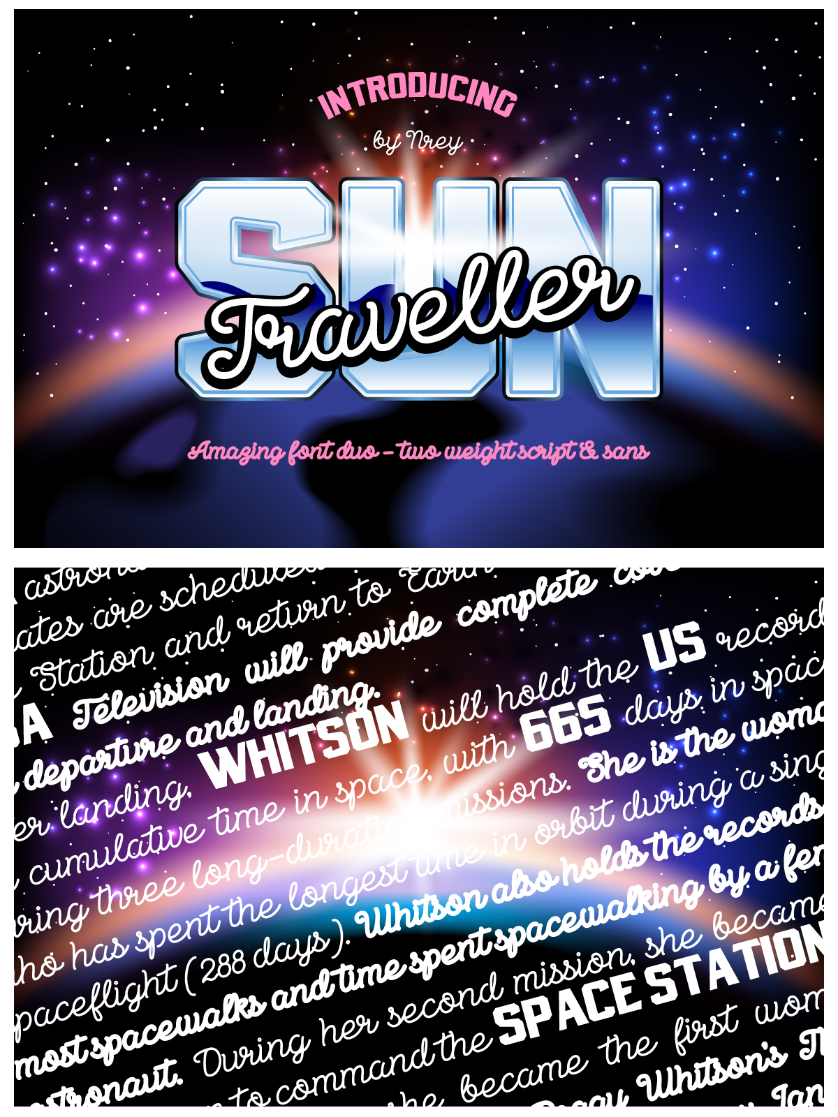 Sun traveller font pinterest image preview.