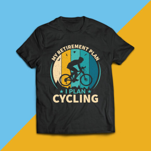 I Plan Cycling T-shirt Design cover image.