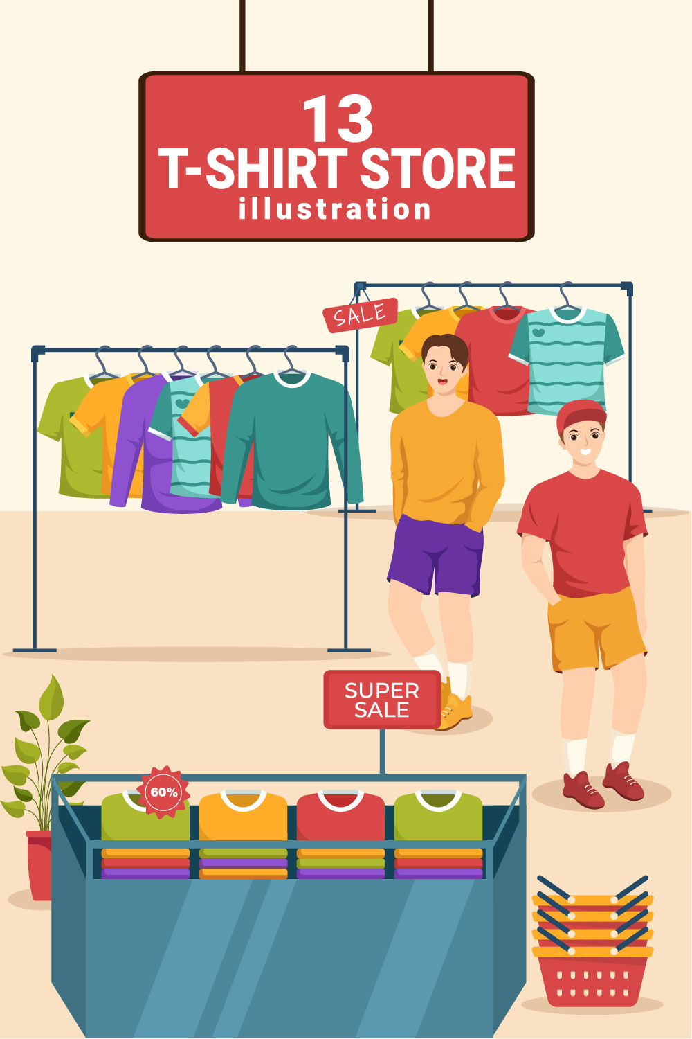 T-shirt Shop Graphics Design pinterest image.