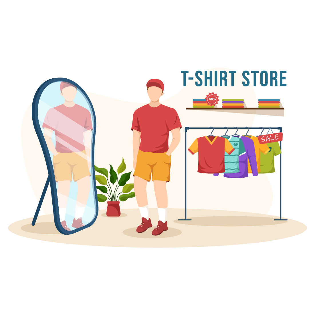 T-shirt Store Illustration cover image.