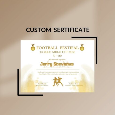 Custom Certificate main cover.