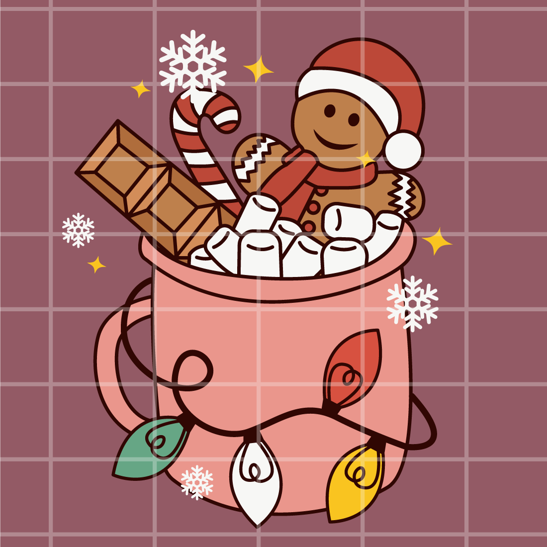 Retro Christmas Gingerbread Cookie cover image.