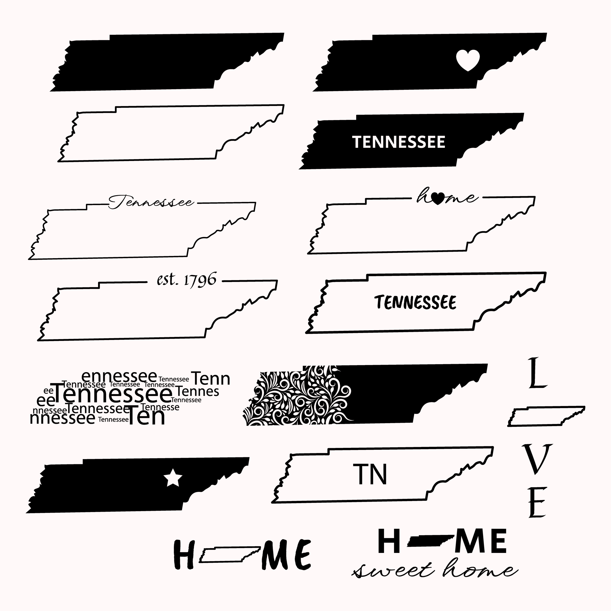 Tennessee SVG Bundle Cover.