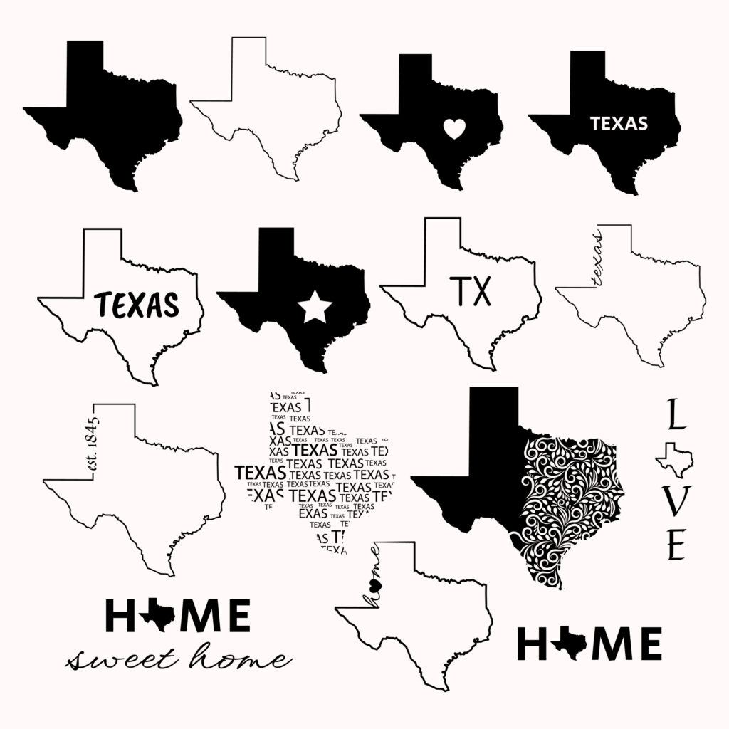 Texas Svg Bundle MasterBundles   Texas State Svg And Png Texas Outline State Silhouette 371 1024x1024 