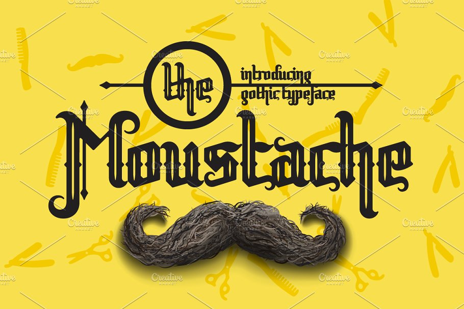 Cover image of Moustache font.