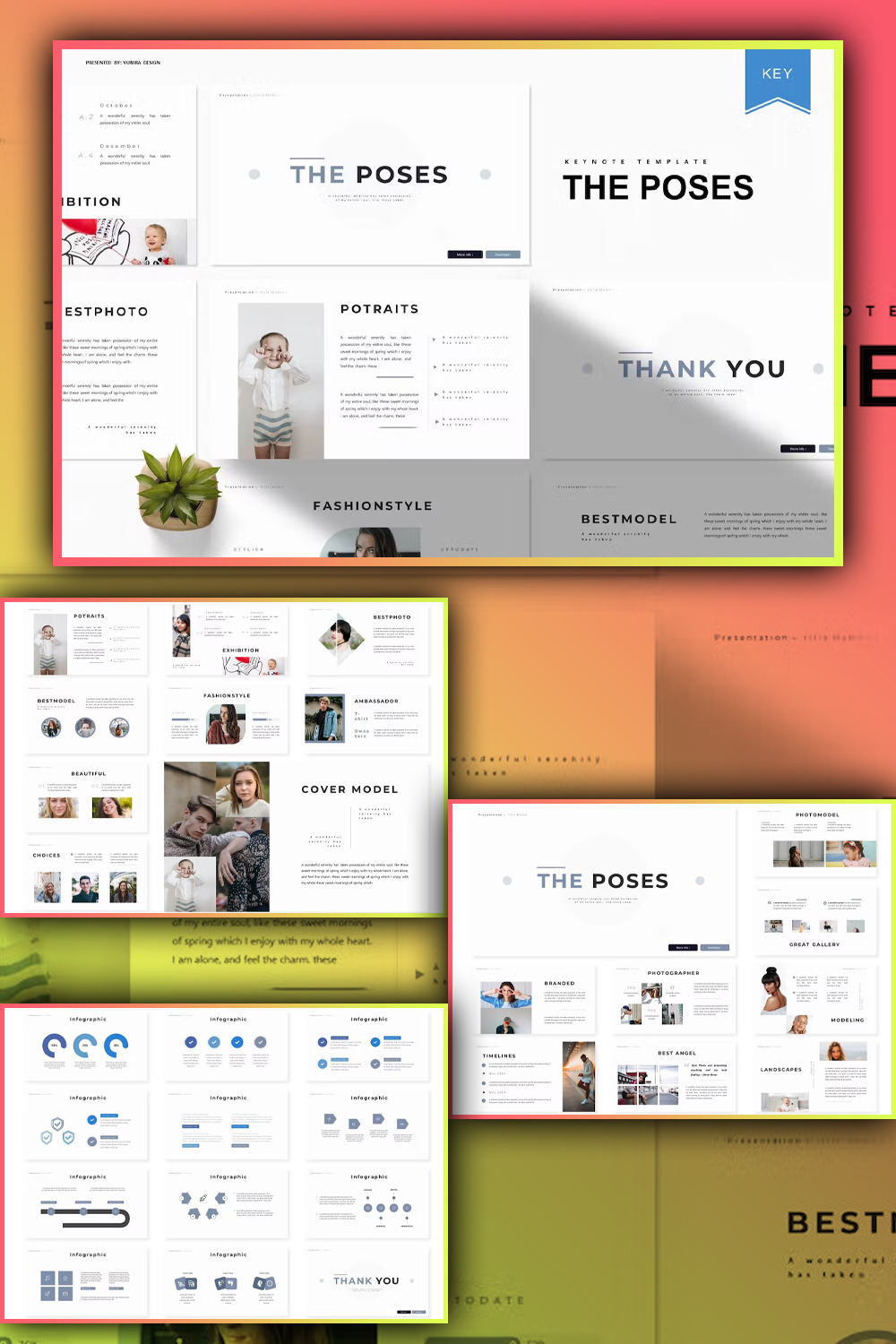The Poses | Keynote Template - Pinterest.