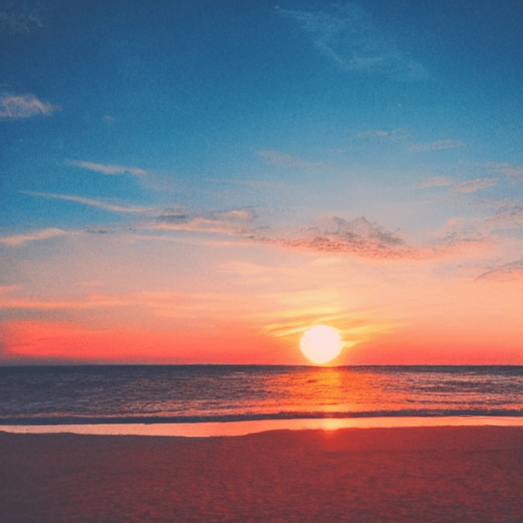 Beautiful Sunset on Beach Photo preview image.