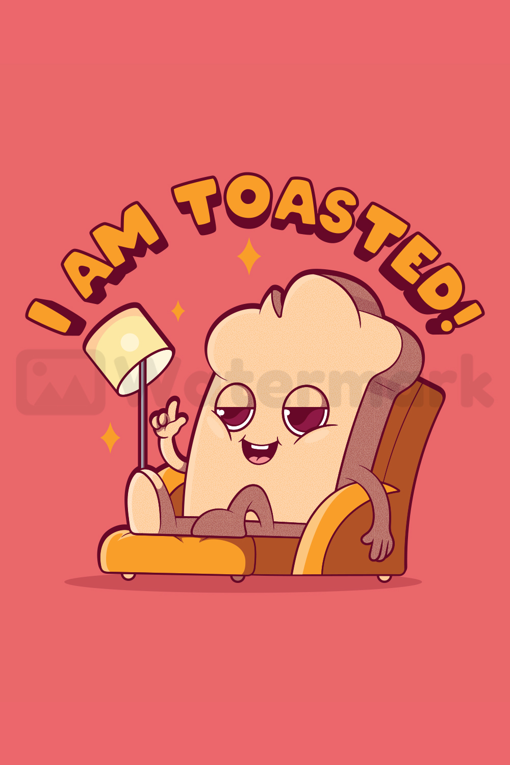 Bread Toasted Vector Design pinterest image.