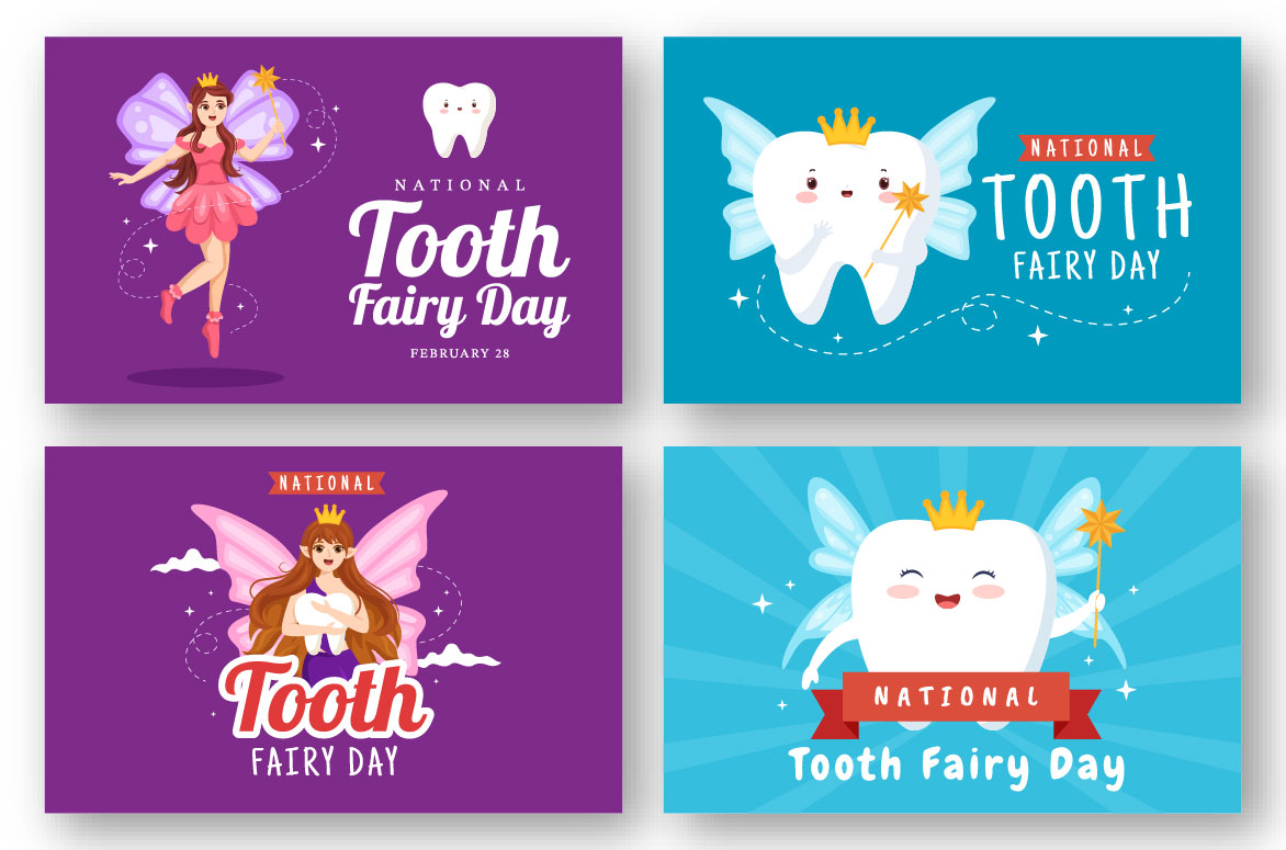 National Tooth Fairy Day Illustration preview image.