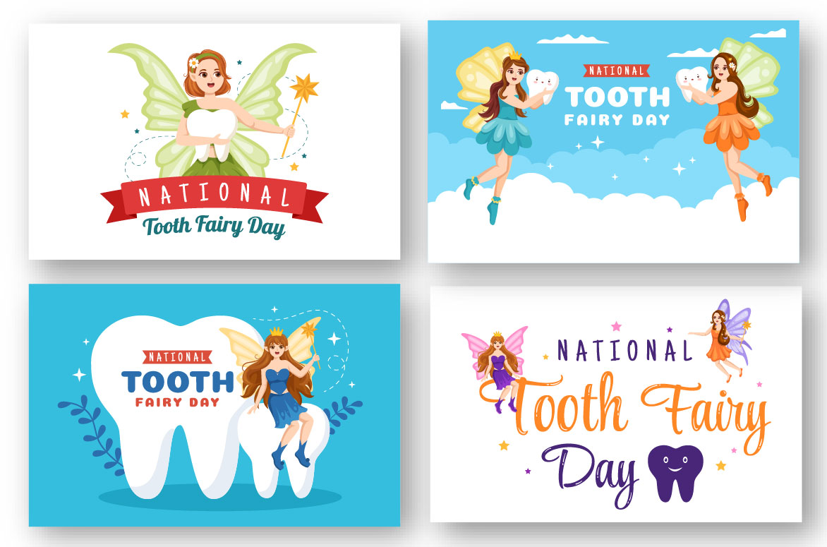 Tooth Fairy Day Graphics Design preview image.