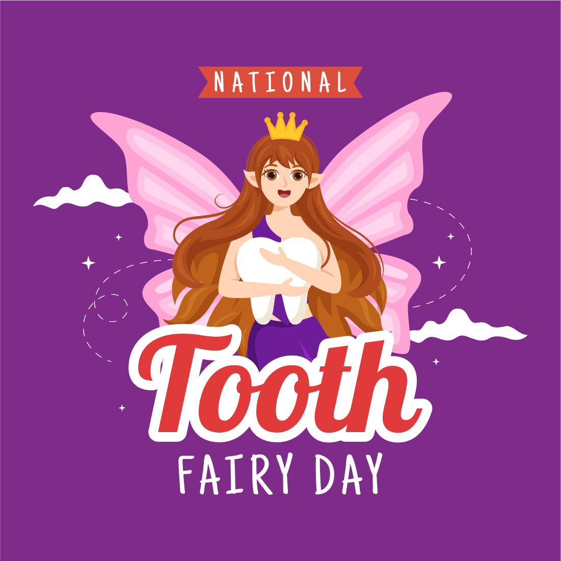 Tooth Fairy Day Graphics Design cover image.