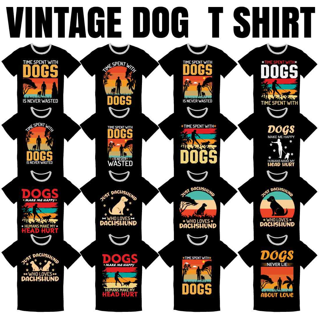 15 Dog Vintage T-shirt Bundle image cover.