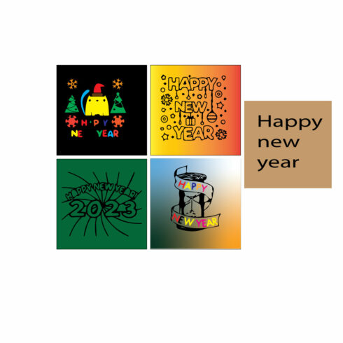 New Year Templates Design facebook image.