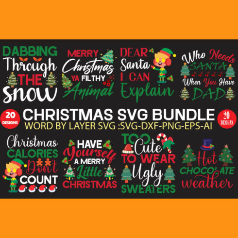 Christmas SVG Bundle main cover.