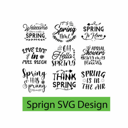 Spring SVG Designs Bundle cover image.