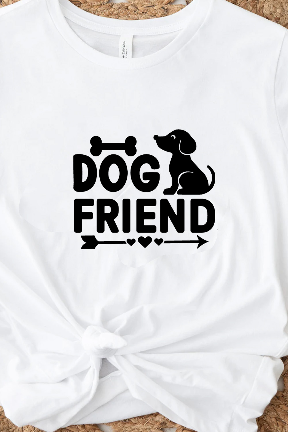 Dog Friend SVG Design pinterest image.