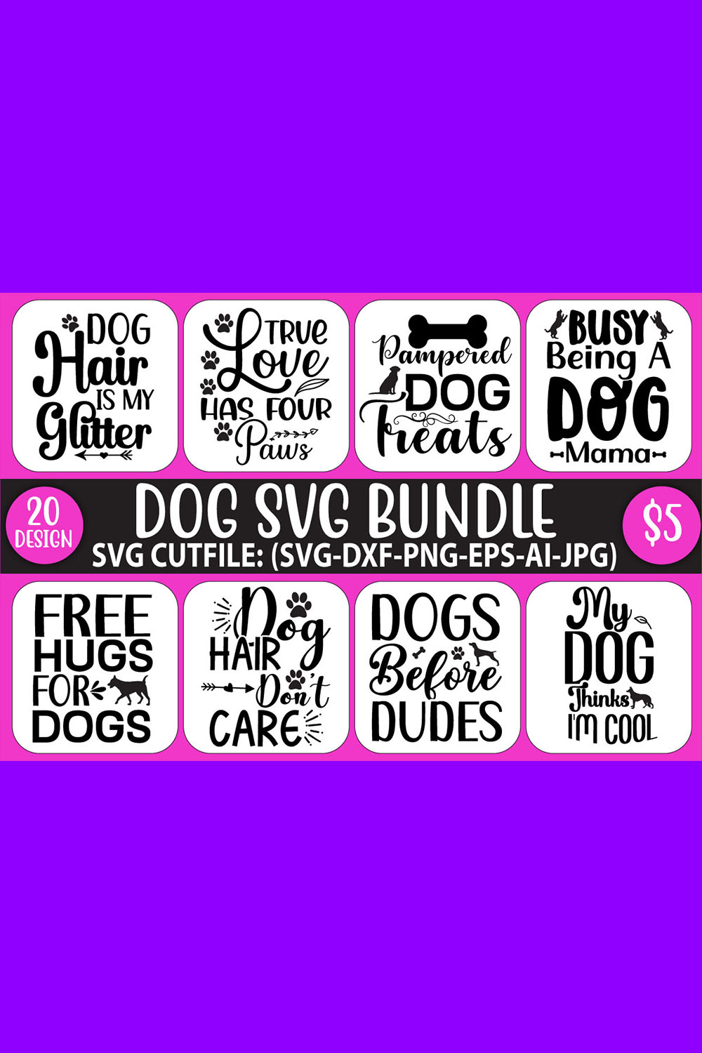 Bundle of amazing images for dog-themed prints