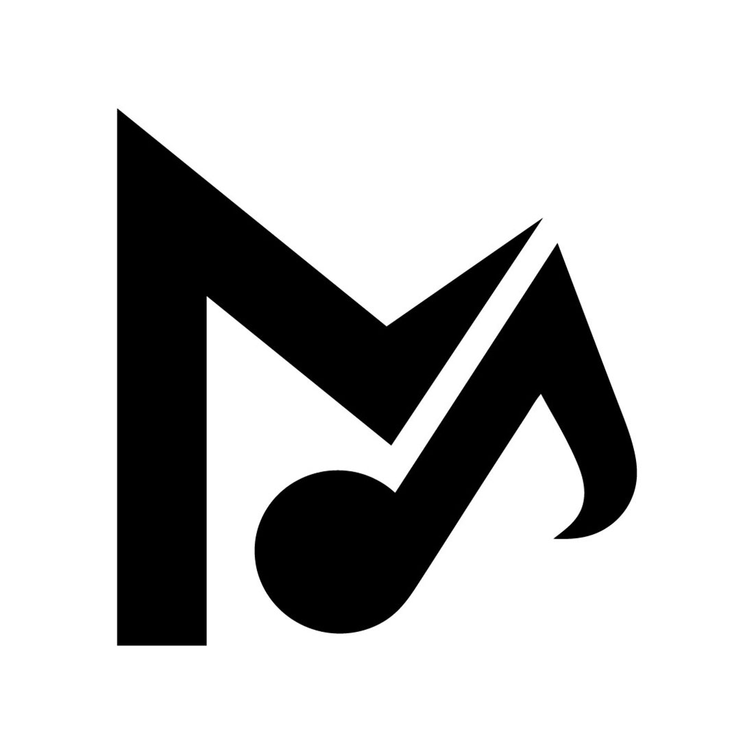 Music MB Studio Letter Black Logo Design preview image.