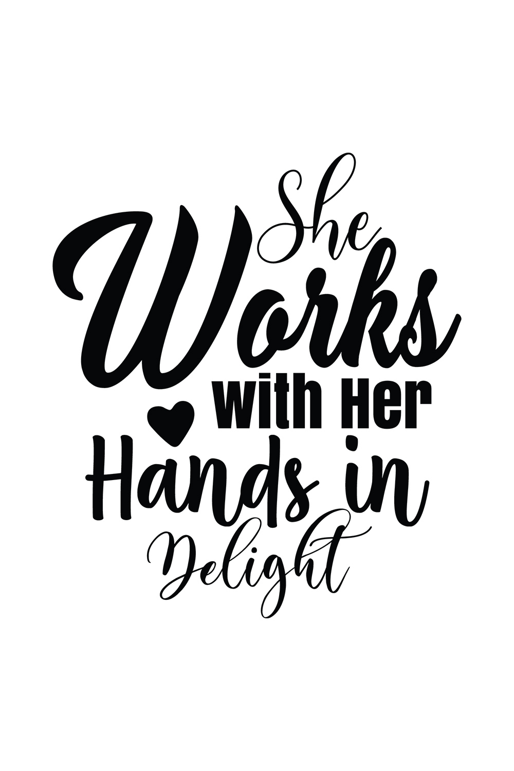 She Works with Hands SVG Graphics pinterest image.