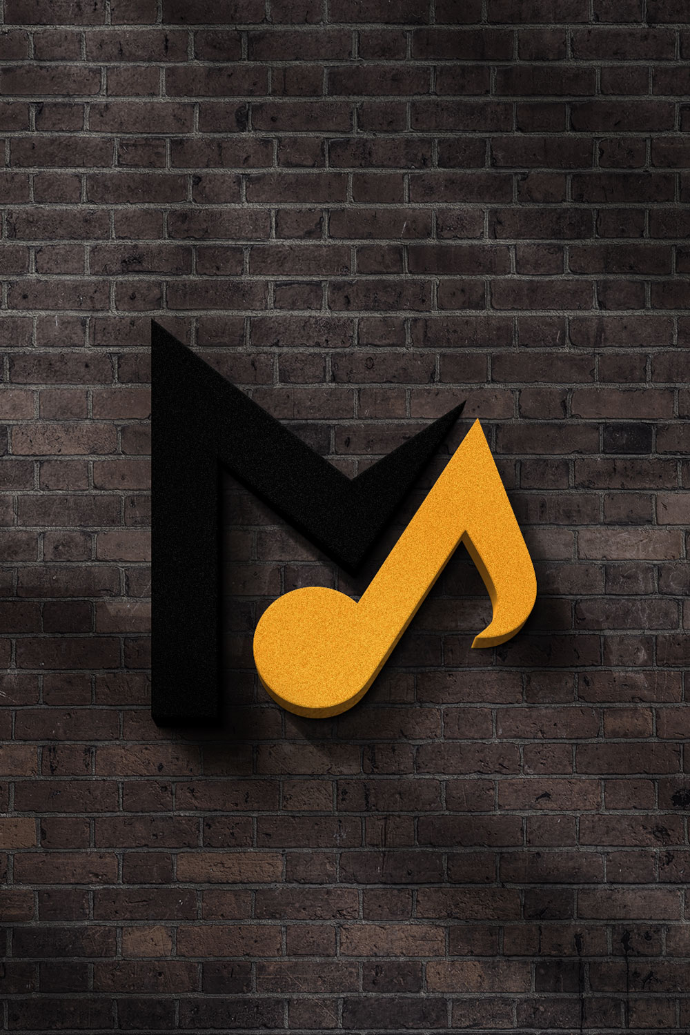 Music MB Studio Letter Logo Design pinterest image.