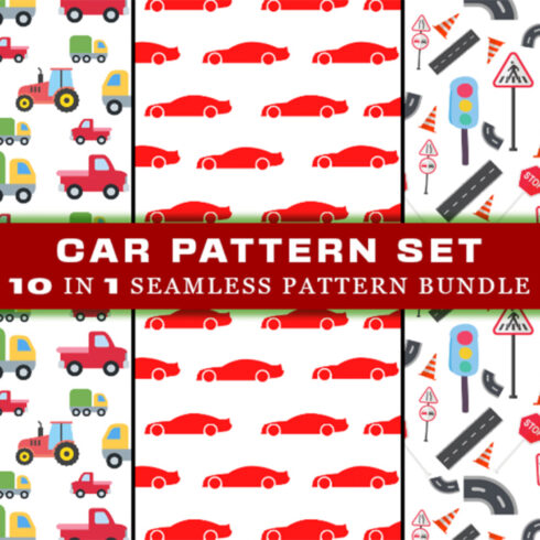 Car Seamless Pattern Collection main cover.