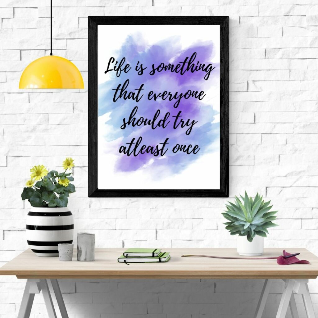 Positive Quote Printable Digital Wall Art - MasterBundles