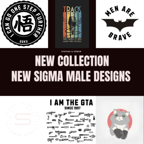 Sigma Male T-shirt Design New Vintage and Urban cover image.