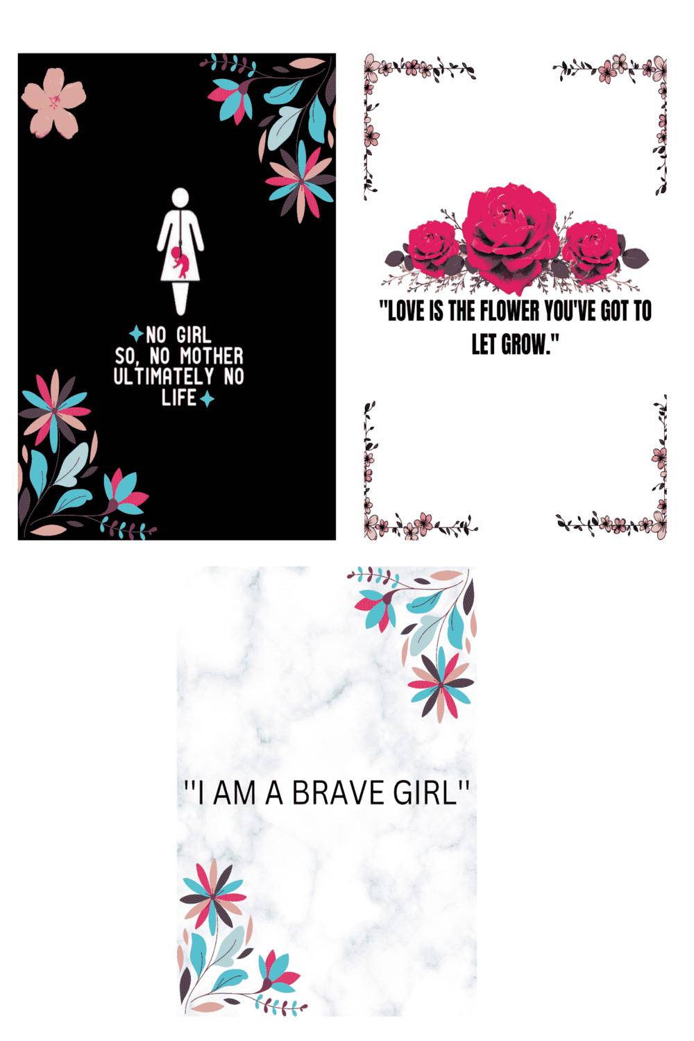 T-shirt Brave Girl Design pinterest image.