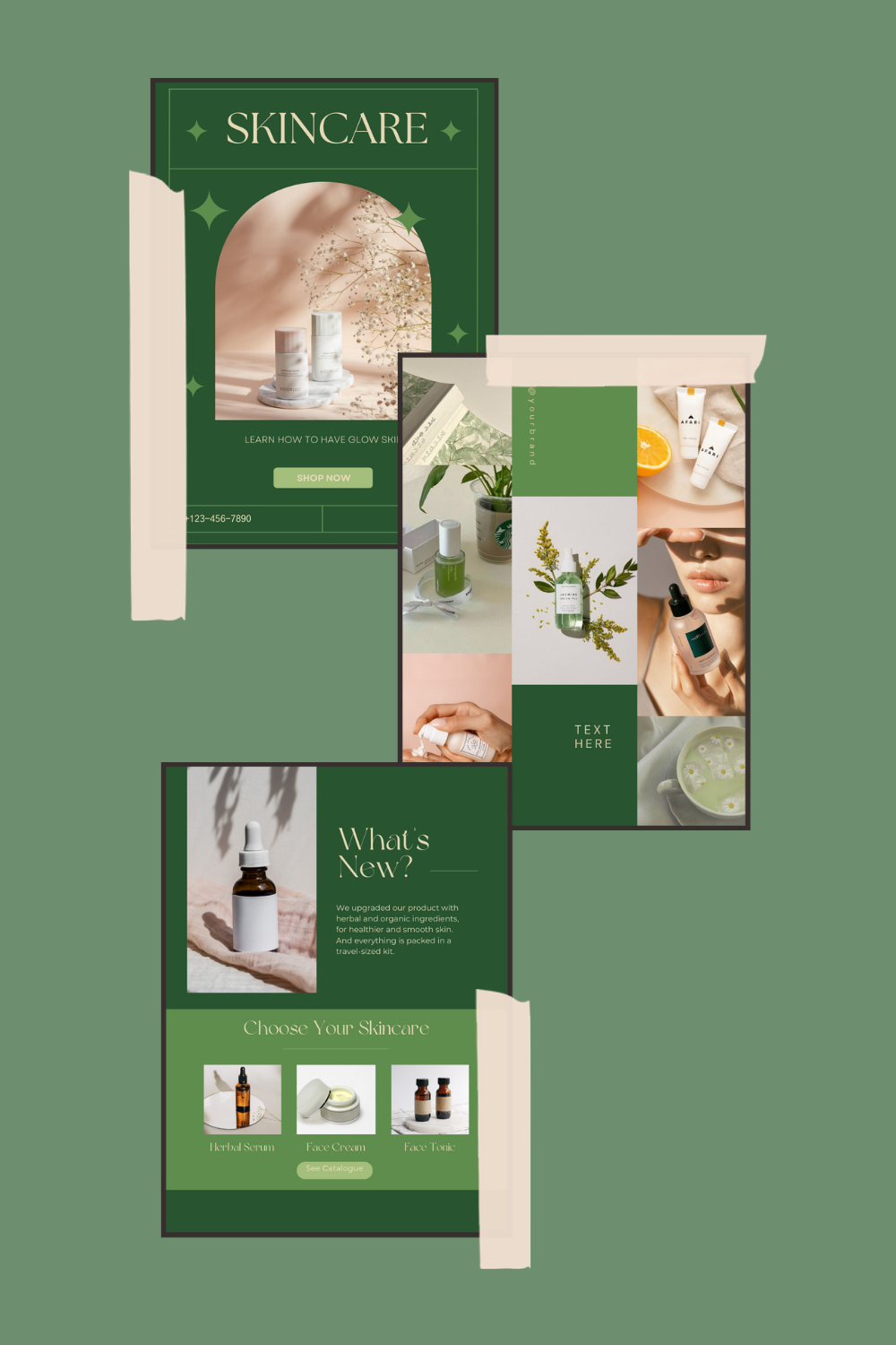 Skin Beauty Instagram Post Canva Templates pinterest image.