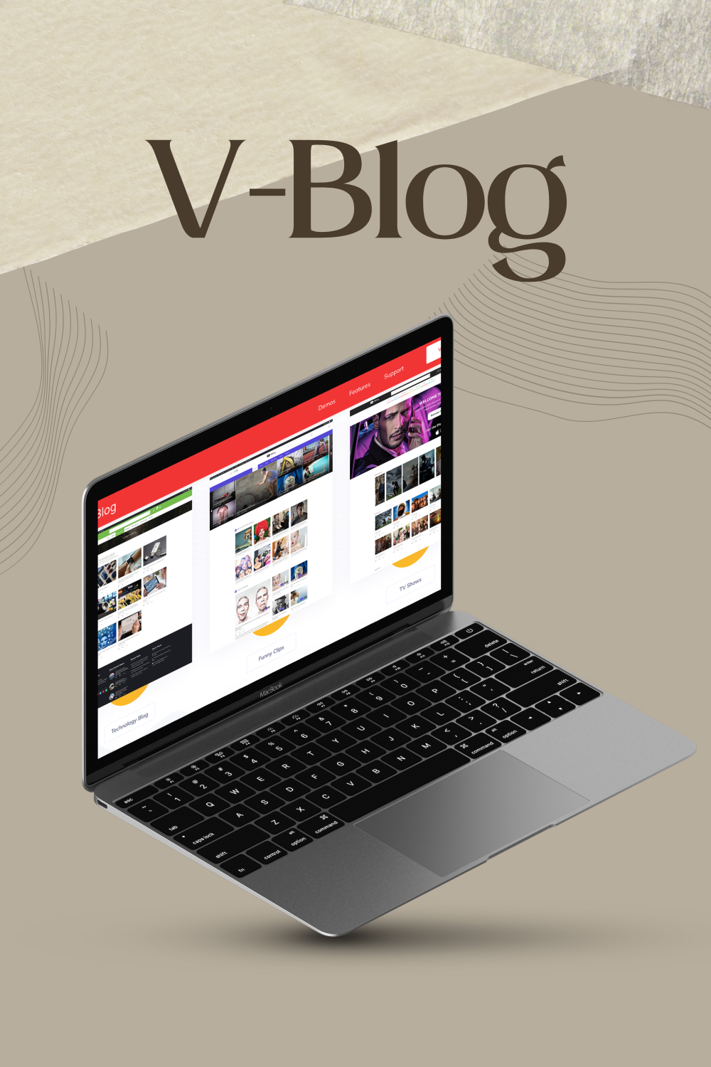 V-Blog – Magazine Podcast & Video Blog WordPress Theme - Pinterest.