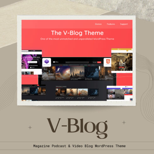 V-Blog – Magazine Podcast & Video Blog WordPress Theme.