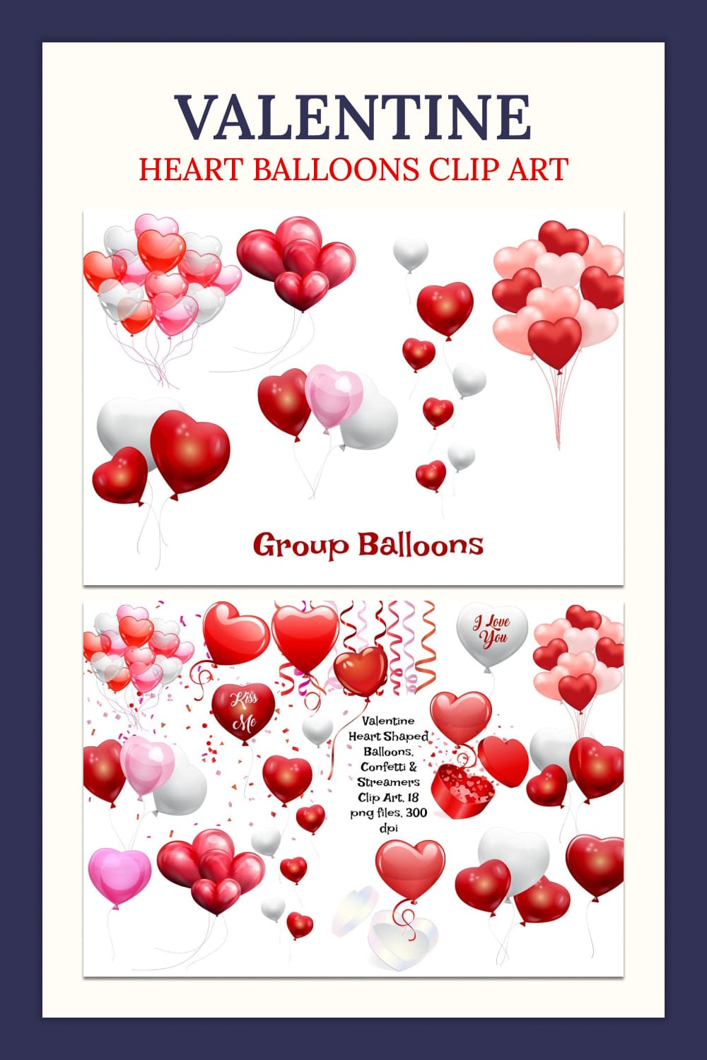 valentine heart balloons clip art 02 310