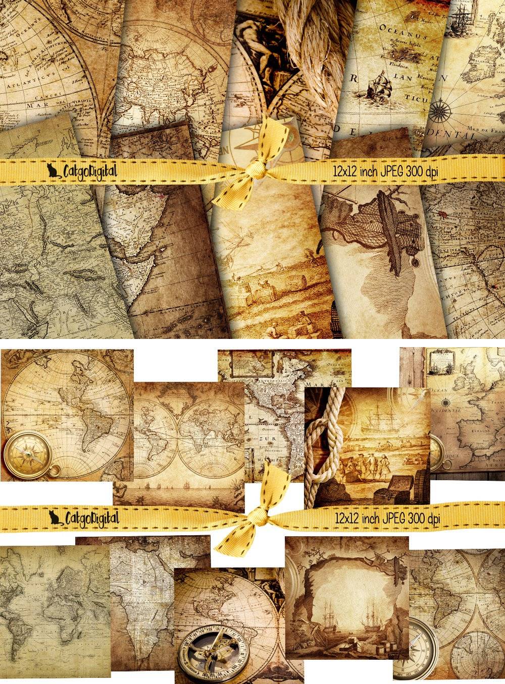 Vintage Maps Background Papers - Pinterest.