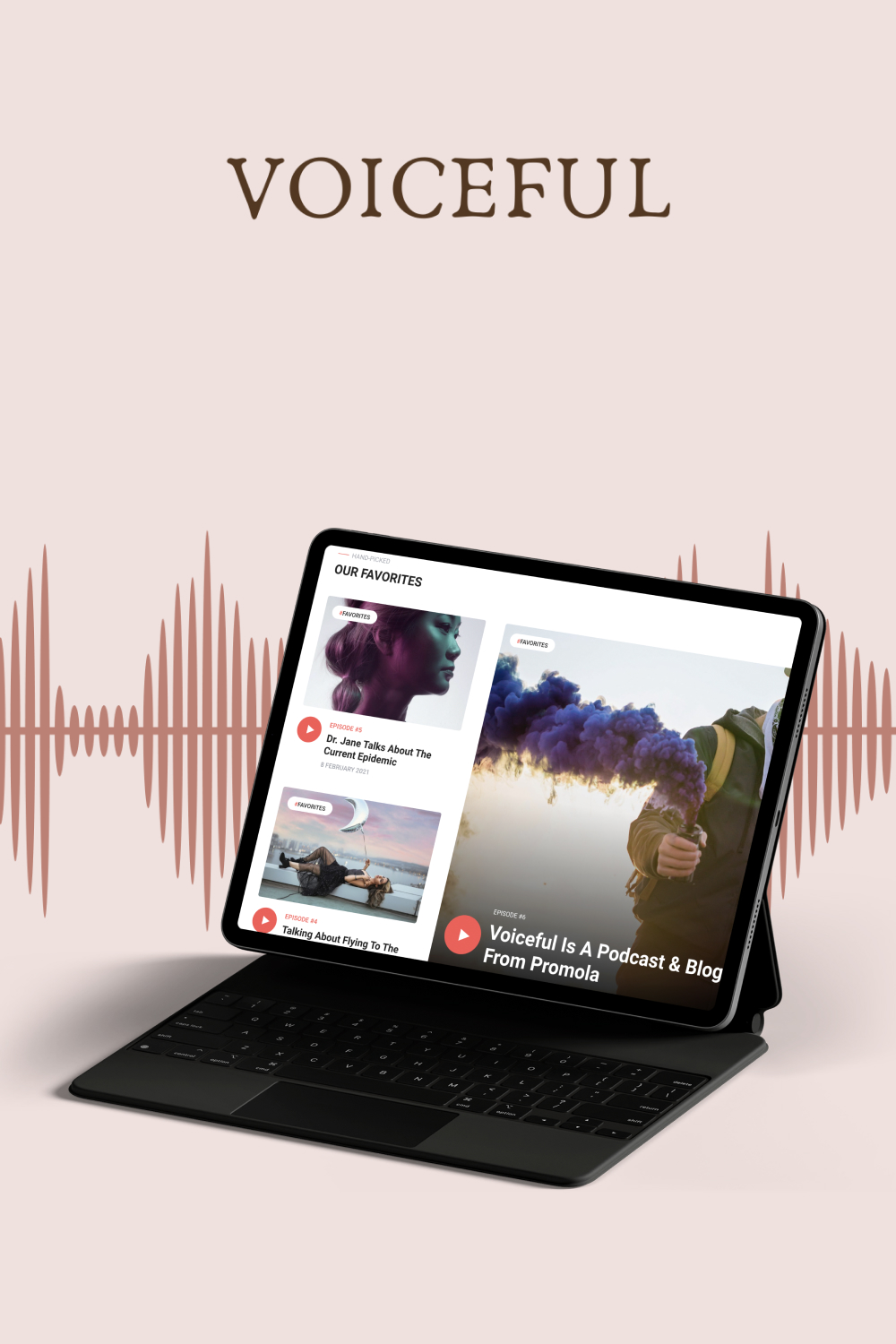 Voiceful - A Podcast / Blogging WordPress Theme - Pinterest.
