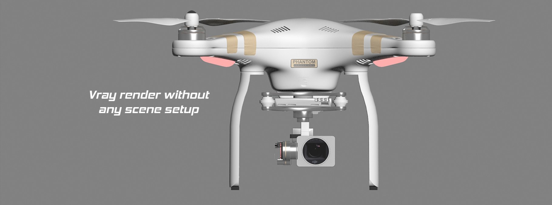 Elegant white drone DJI Phantom 3 3d model