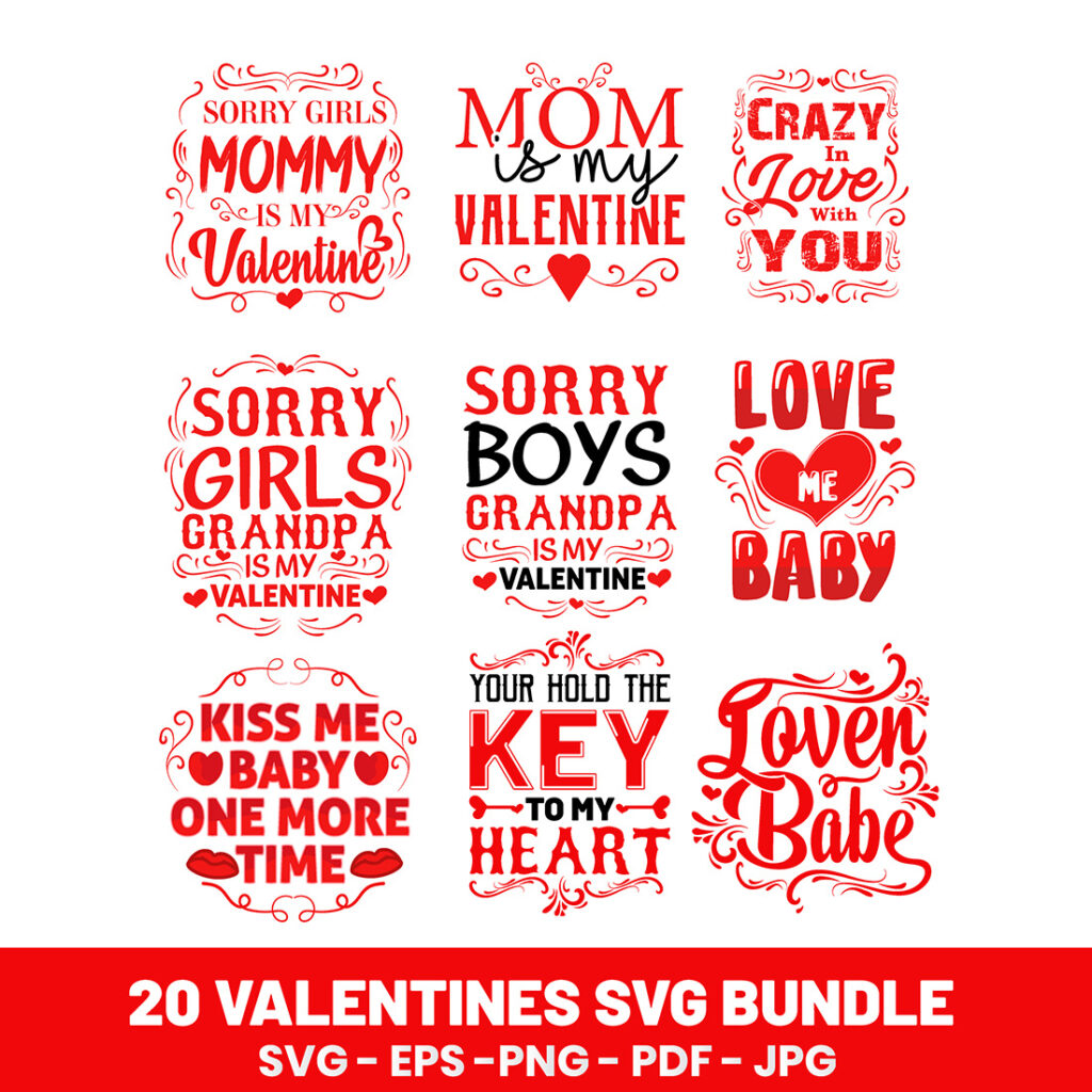 Valentine Quotes SVG Bundle - MasterBundles