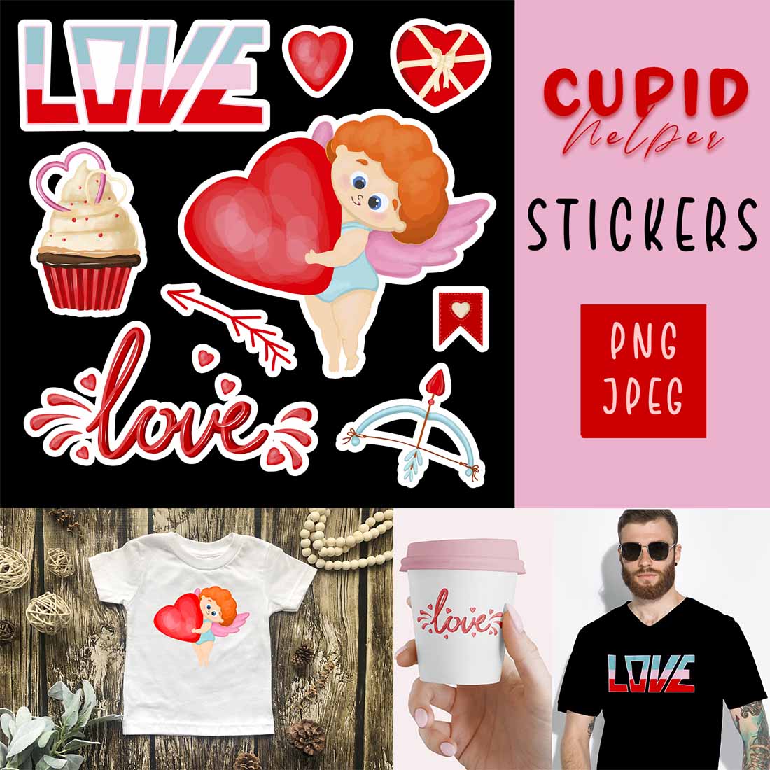 Sublimation of Cupid in Love Design cover image.