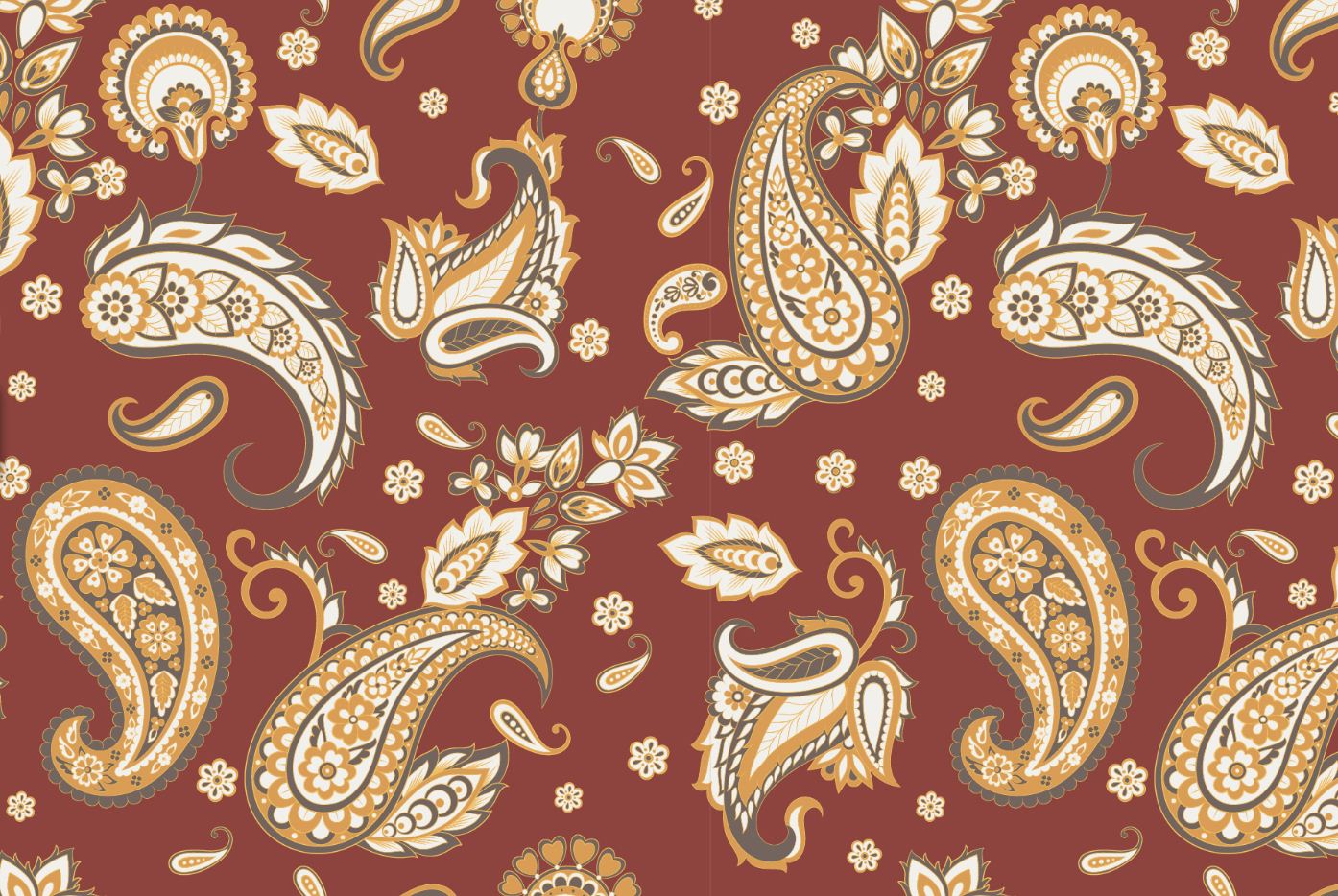 Brown background with gold ornament.