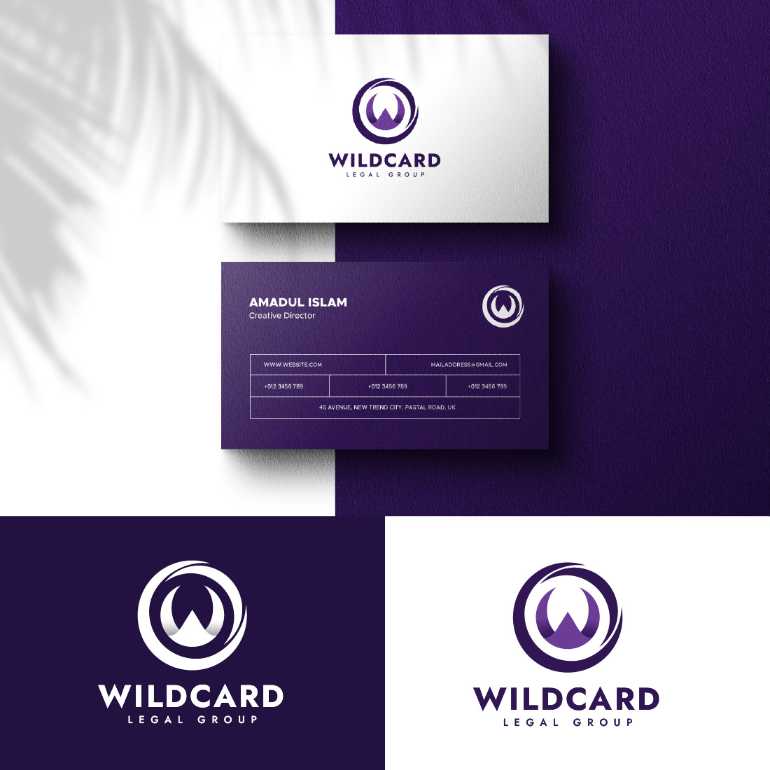 Wild Monogram Letter W Logo Design Template cover image.