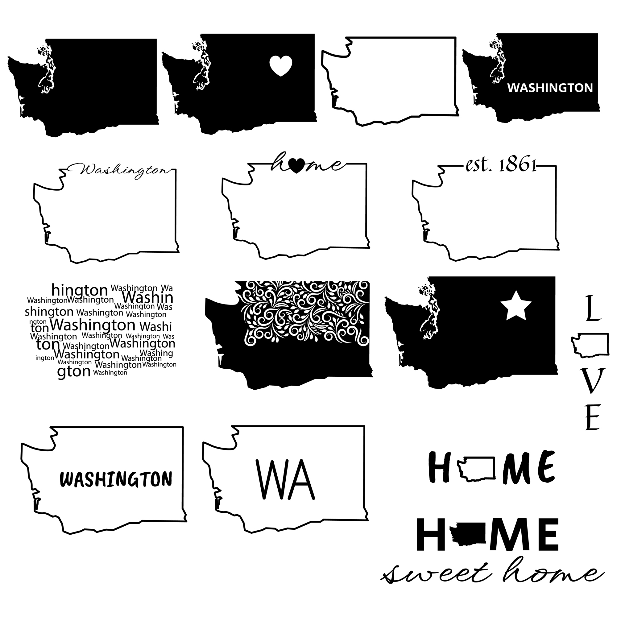 Washington State SVG Cover.